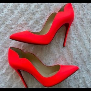 Neon pink Louboutins 100 MM